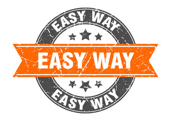 easy way round stamp with ribbon. label sign