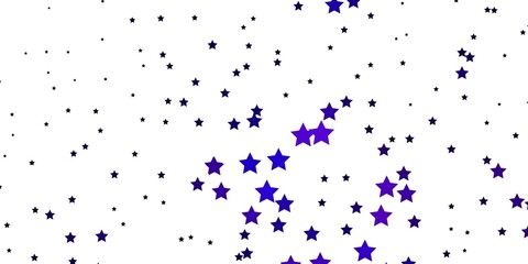 Dark Purple, Pink vector layout with bright stars. Shining colorful illustration with small and big stars. Theme for cell phones.