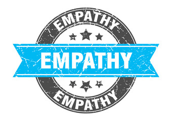 empathy round stamp with ribbon. label sign