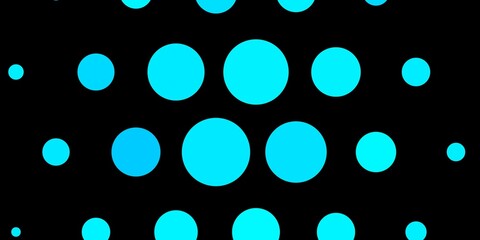 Dark BLUE vector background with circles. Abstract illustration with colorful spots in nature style. Pattern for websites, landing pages.