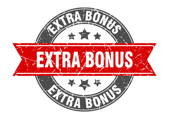 extra bonus round stamp with ribbon. label sign