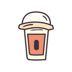 tea mug with cover line and fill style icon vector design
