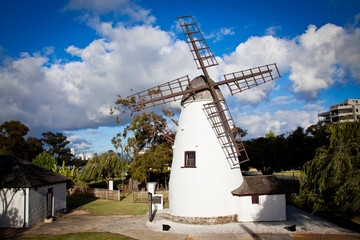 The Old Mill (Shentons Mill) is a restored tower mill located on Mill Point in South Perth, Western Australia. © Jason Bennee