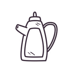 tea kettle line style icon vector design