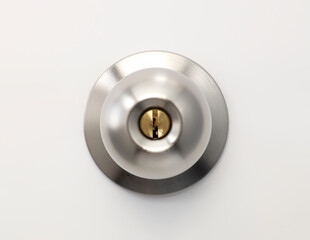 door knob on a white wall