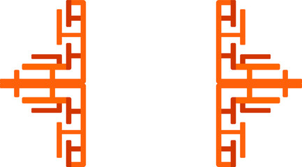 Vector Design of an Orange Ornament with a Nature Theme