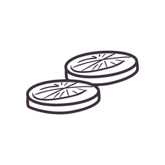 lemons line style icon vector design