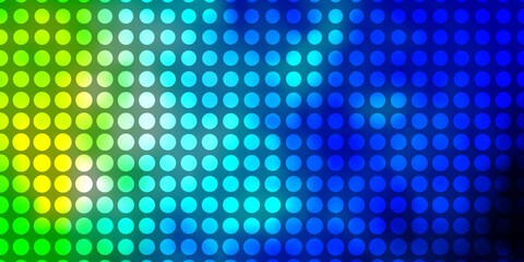 Obraz premium Light Blue, Green vector backdrop with circles. Abstract decorative design in gradient style with bubbles. Design for your commercials.