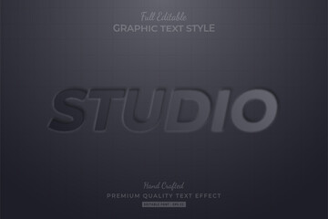 Studio Emboss Editable Eps Text Style Effect Premium