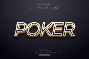 Poker Editable Eps Text Style Effect Premium