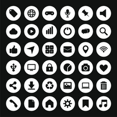 social media and web icons