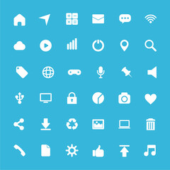 social media and web icons