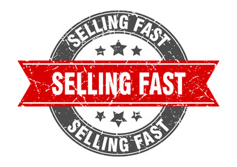 selling fast round stamp with ribbon. label sign