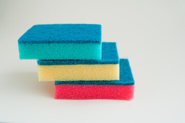 sponges for washing and cleaning in bright color