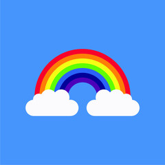 colorful rainbow icon vector on white background