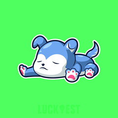 Cute Wolf icon vector illustration logo template for many purpose.