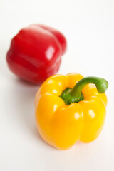 red and yellow bell peppers(paprika)