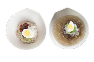 korean food, cold noodles - naengmyeon