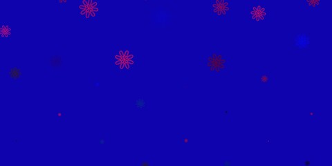 Fototapeta premium Light Multicolor vector doodle pattern with flowers.
