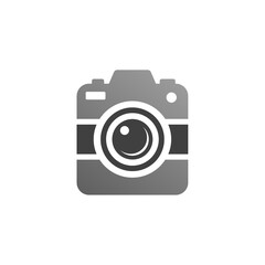 camera vector illustration. good for camera icon, photography, or videography industry. simple gradient with grey color style