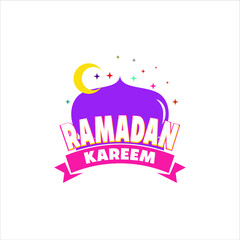 Ramadan Kareem Greeting Card. Ramadhan Mubarak.. Month of fasting for Muslims. Arabic Calligraphy. logo for ramadan in arabic type. Islamic Logo