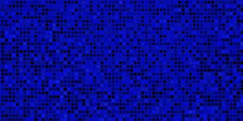 Dark BLUE vector pattern with spheres. Abstract illustration with colorful spots in nature style. Pattern for wallpapers, curtains.
