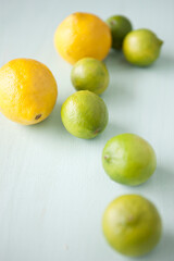 fresh lemon and lime