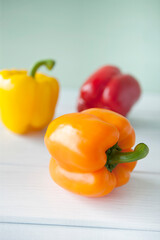 close up of bell peppers(paprika)