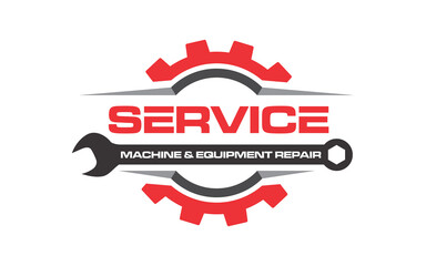 Illustration graphic vector of logo design for repair machine