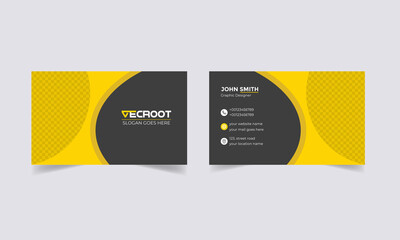 Corporate Black and yellow business card template