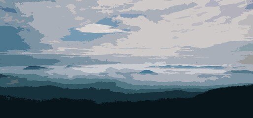 panorama of the mountains