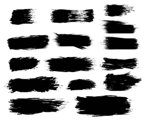 hand drawn of brush stroke for black ink paint. grunge backdrop, dirt banner, watercolor design and dirty texture. vector illustration