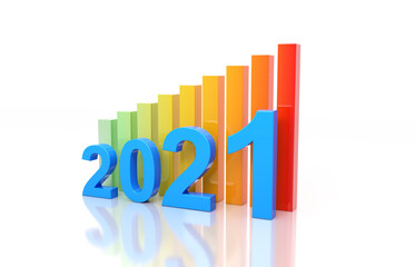 New Year 2021 Creative Design Concept - 3D Rendered Image	