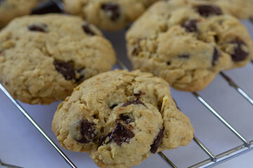galletas de chispas de chocolate y avena