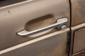 古い車のドアハンドル　Old car door handle (door knob)