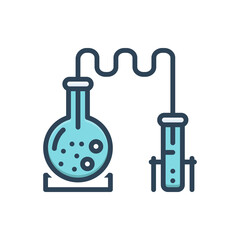 Color illustration icon for science
