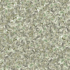 Dollar seamless money background. One hundred dollars of America. Usd cash money isolated on white.