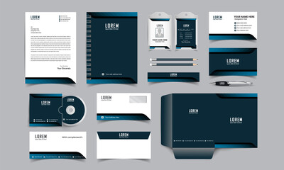 Clean, smooth and simple business stationery for your brand. corporate identity template with digital elements. Vector company style for brand book and guideline.	