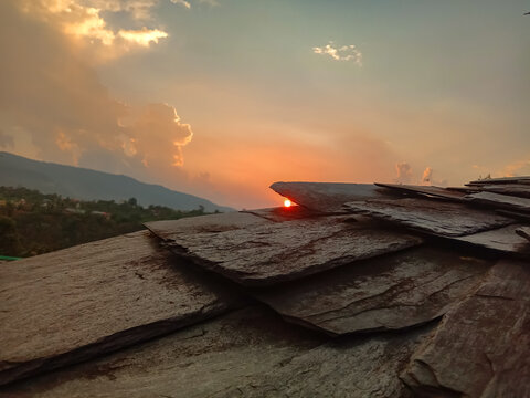 Sunset In District Mandi Himachal Pradesh India