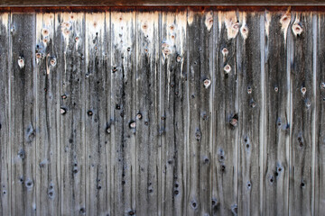 Japanese wall, wood planks, and roof in Asuka village