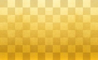 Money. Plaid. Checkered pattern. Golden. texture.
金　チェック柄　市松模様　金色　テクスチャ　七宝