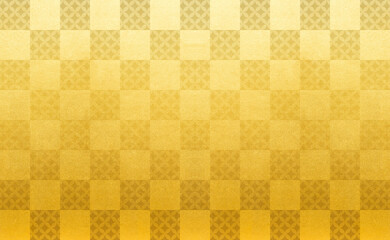 Money. Plaid. Checkered pattern. Golden. texture.
金　チェック柄　市松模様　金色　テクスチャ　七宝