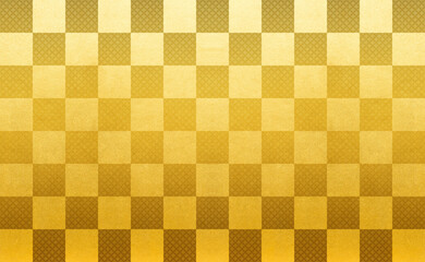 Money. Plaid. Checkered pattern. Golden. texture.
金　チェック柄　市松模様　金色　テクスチャ　七宝