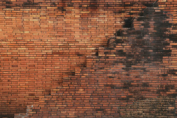 Brick Wall with Staircase as Background Texture