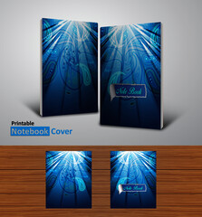 Back to school notebook cover designs with mockups, Ready to print CMYK color modes- textbook design concept