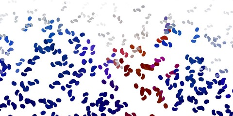 Light blue, yellow vector pattern with abstract shapes.