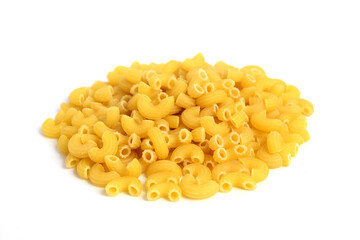 Macro photo food product raw eibow macaroni Vermicelli