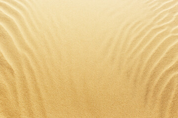 Top view on sand dunes. The texture of sand