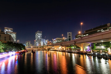 Fototapeta na wymiar 大阪　中之島　堂島川の美しい夜景