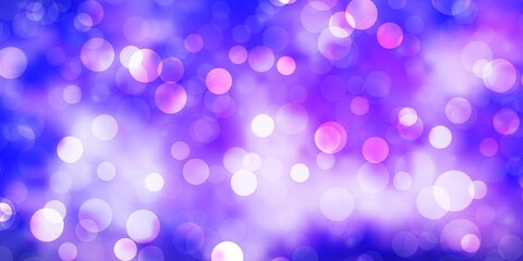 Light Purple vector template with circles. Modern abstract illustration with colorful circle shapes. Pattern for websites, landing pages.